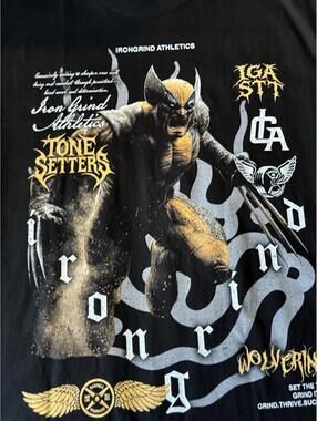 Iron Grind Wolverine Collab XL Black Tee